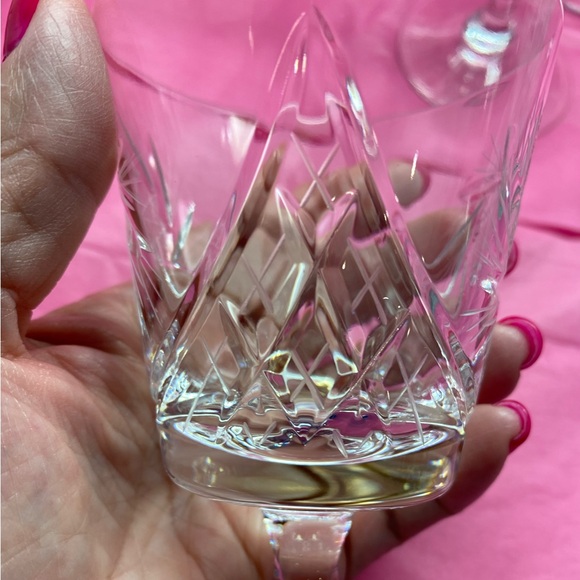 SET OF 5 EUC VTG CSOPAK BY AJKA PINWHEEL & FAN DESIGN CRYSTAL CLARET WINE GLASS - Picture 6 of 11
